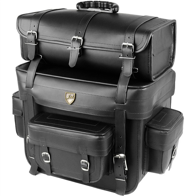 Alforge Traseiro (Bolsa) Custom 60 Litros Couro Legítimo Liso