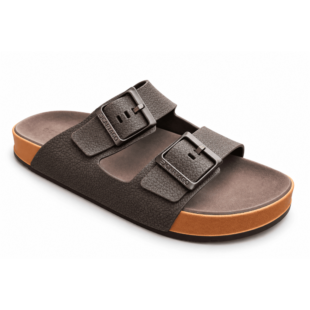Chinelo Slide Masculino Cartago Milão Plus 12501 com Fivelas Ajustáveis Confortável Casual