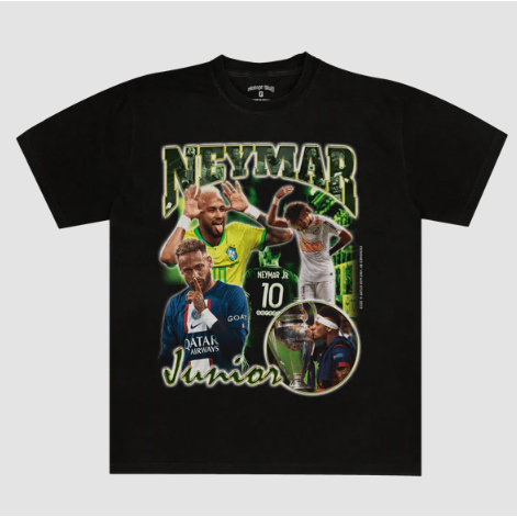 Camiseta Masculina Com Estampa Jogador De Futebol Brasil Tecido Premium 100% Algodão