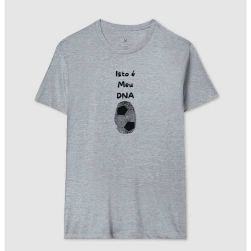 Camiseta Masculina Com Estampa Isto é Meu DNA Futebol Tecido Premium 100% Algodão