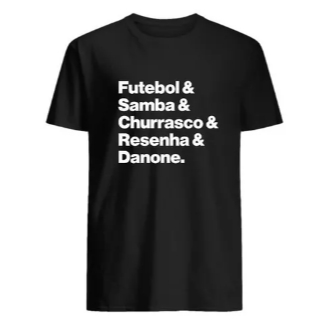 Camiseta Futebol Samba Churrasco Resenha Danone Masculino 100% Algodão