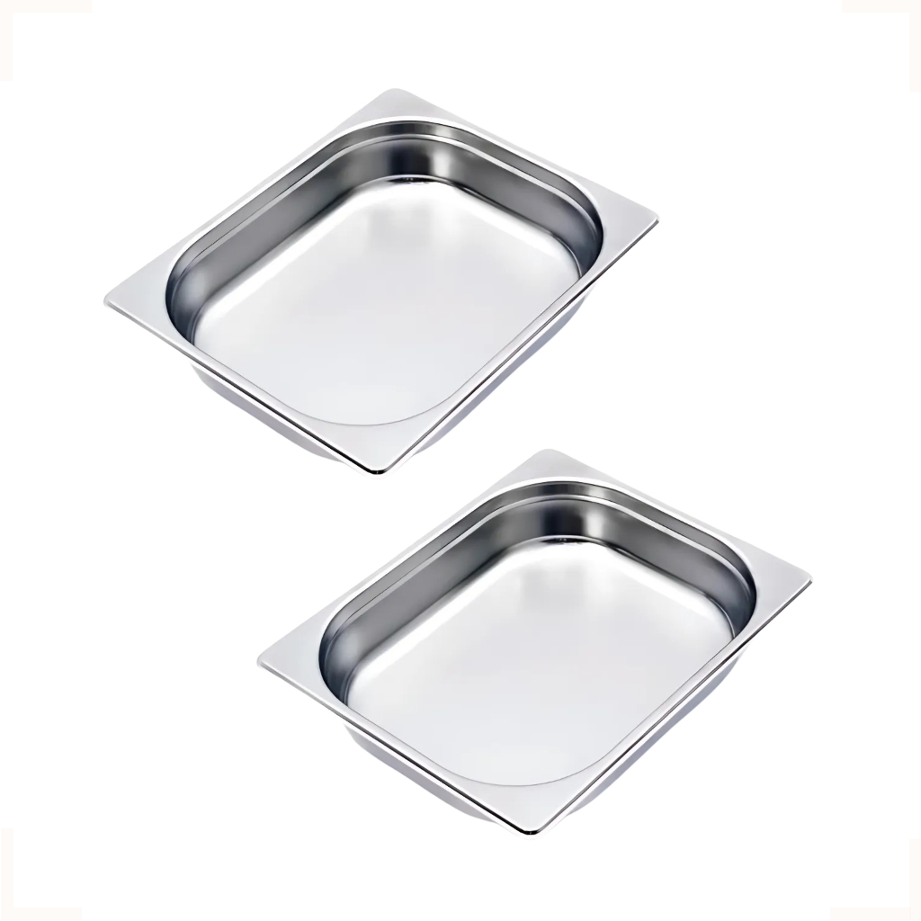 Kit 2 Cubas Gastronômica Gn 1/2 X 65 Mm Rechaud Buffet Self Service