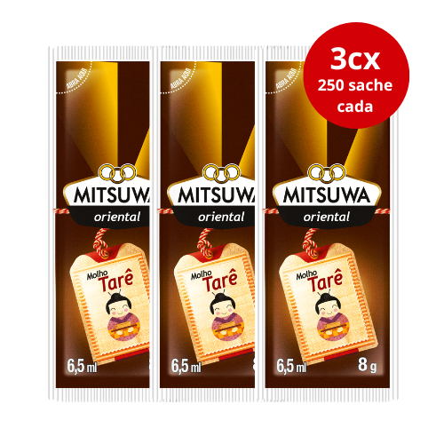 Molho Tarê Mitsuwa Sachê 8g Caixa 250 Unidades 3 Caixas Comida Japonesa Temaki Sushi Hot Roll Food Service