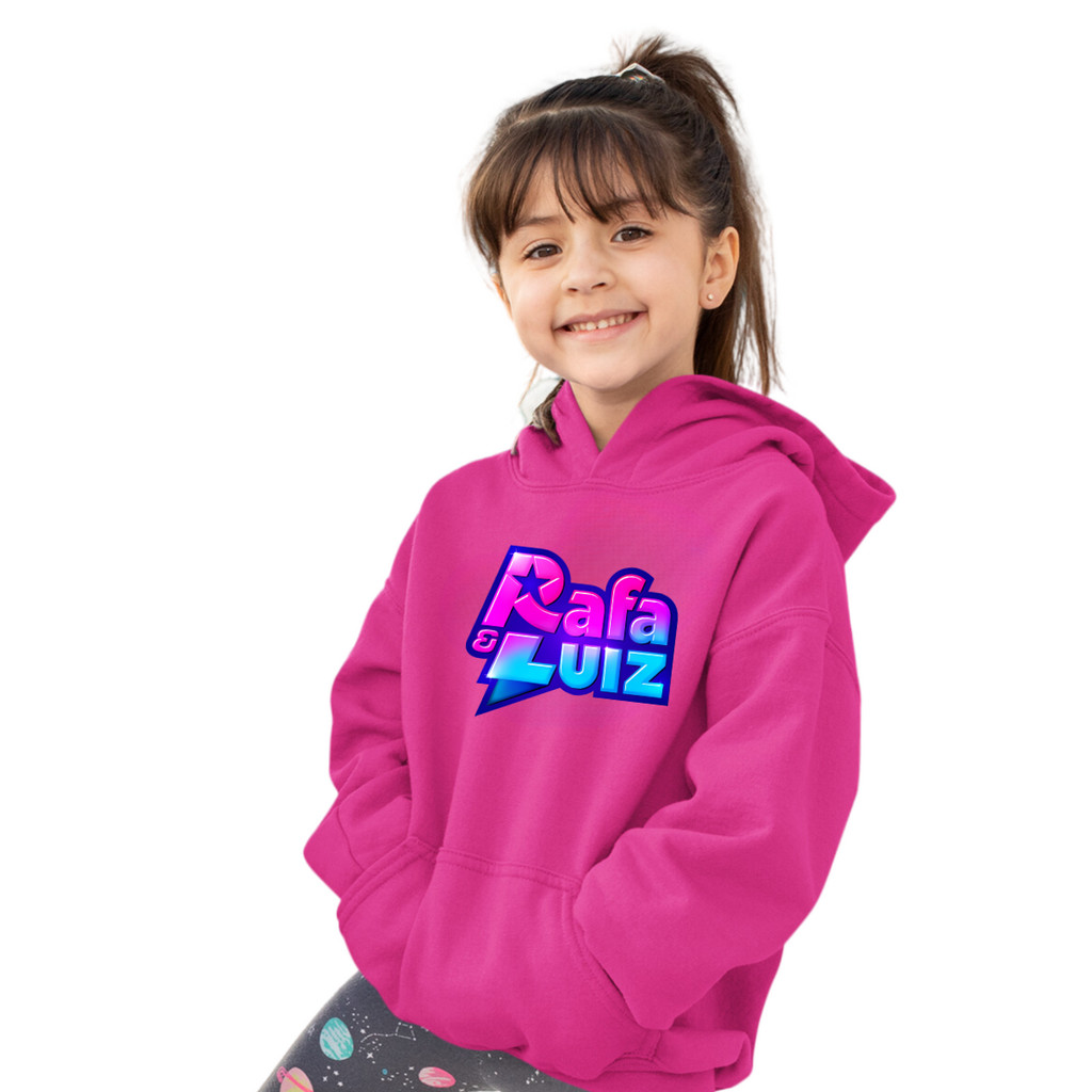 Moletom Infantil Rafa e Luiz Casal Youtube Vídeos Blusa de Frio Flanelado Inverno Frio Com Capuz
