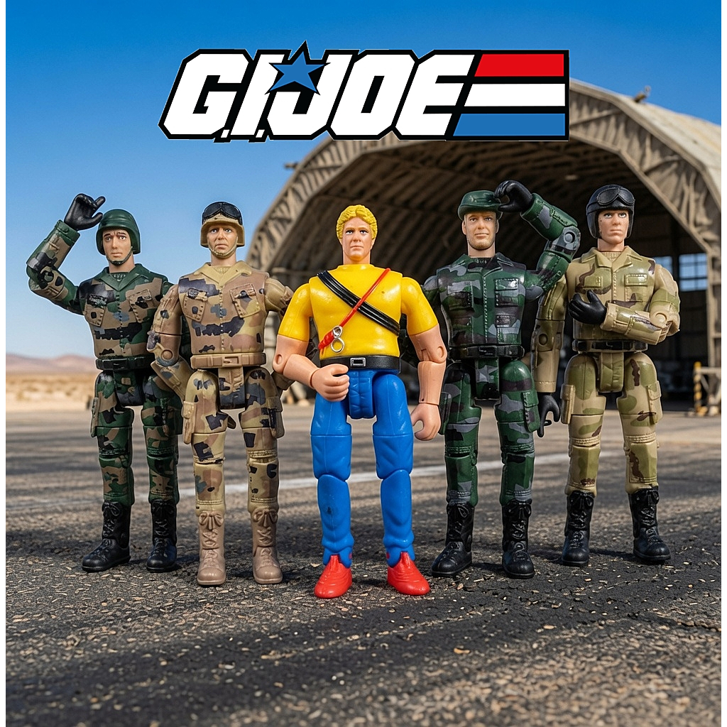 Lote 5 Bonecos Estilo G.I. JOE / Comandos em Ação / SOS Commandos Soldados de brinquedo articulados 10cm aproximadamente