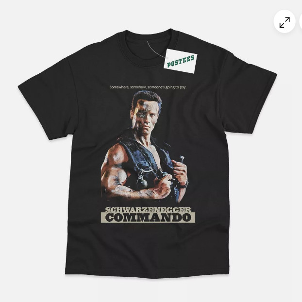 Comando Commando Movie Poster Filme Poster Impresso Periférico Casual Solto Homens Mulheres Camiseta