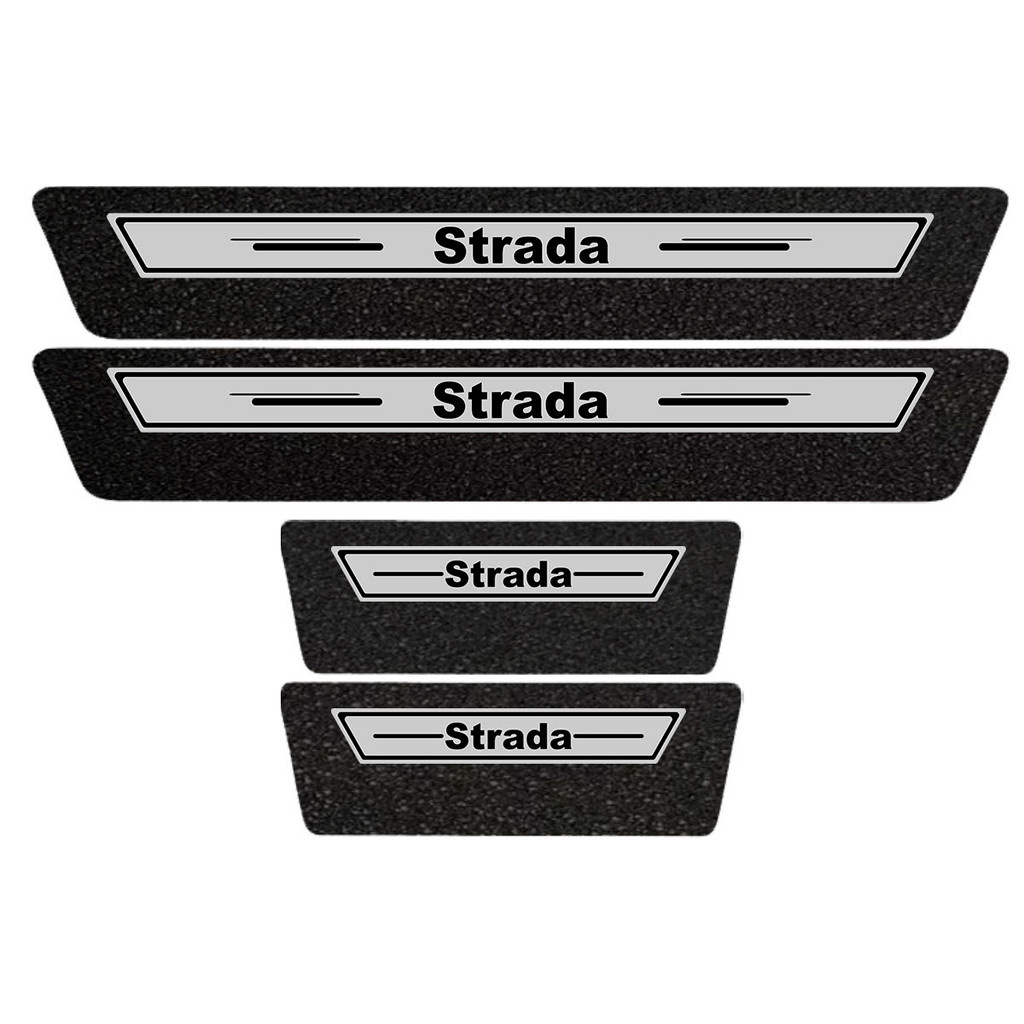Soleira Protetora Porta Premium Prata Strada 2023 2024 2025