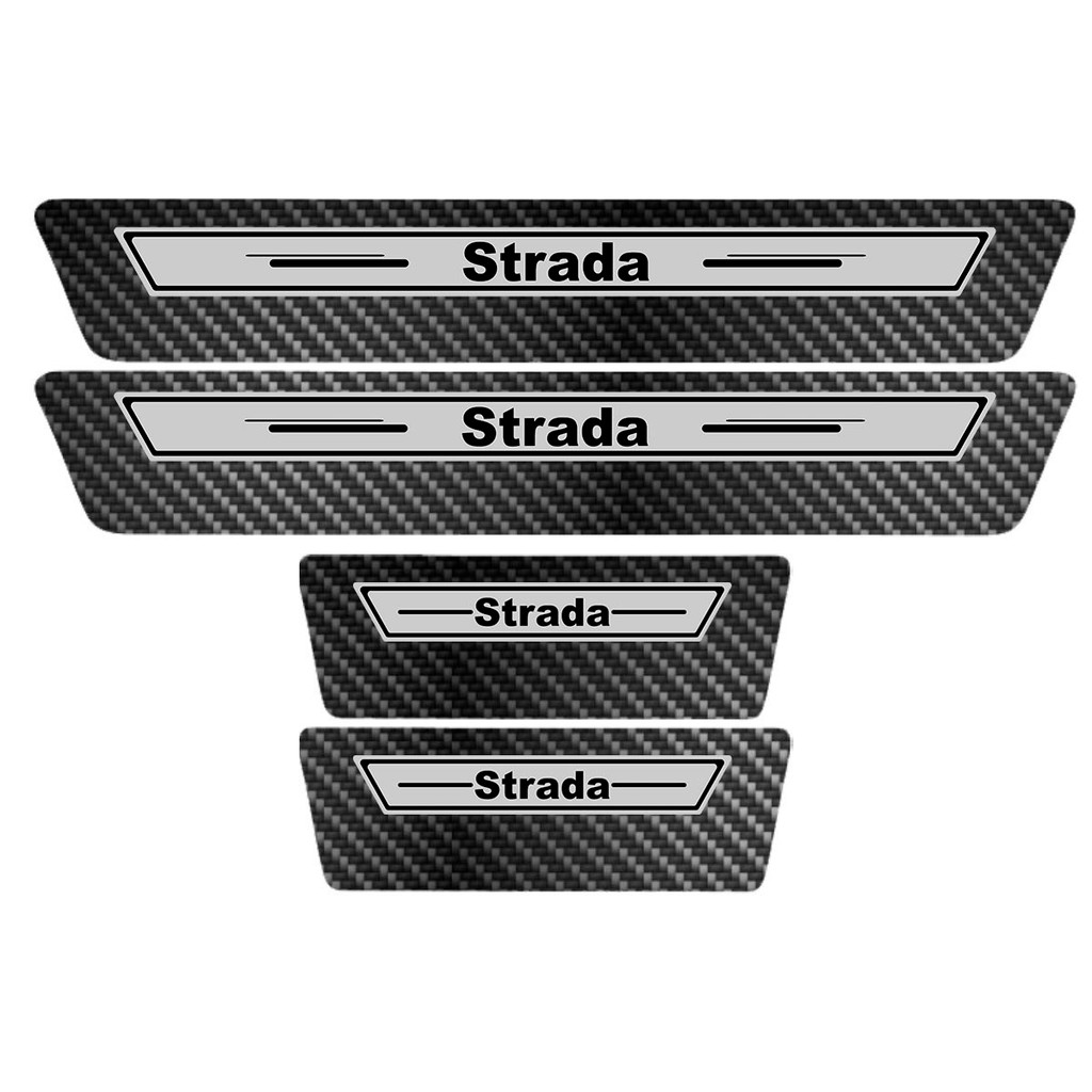 Soleira Porta Premium Prata Carbono Strada 22 2023 2024 2025