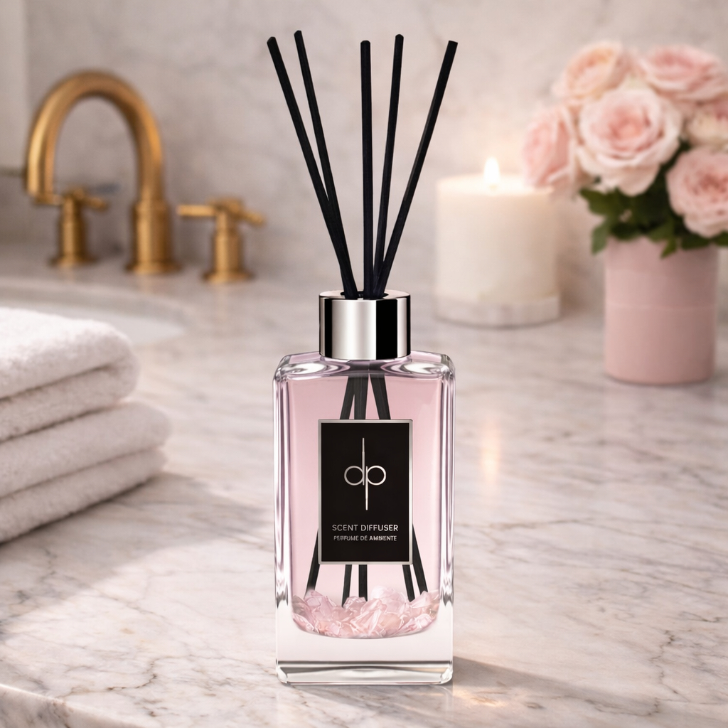 Difusor Aromatizador Rose Quartz (Floral) Amor próprio, paz, harmonia | Pedras Naturais Quartzo Rosa| Presente 250ml