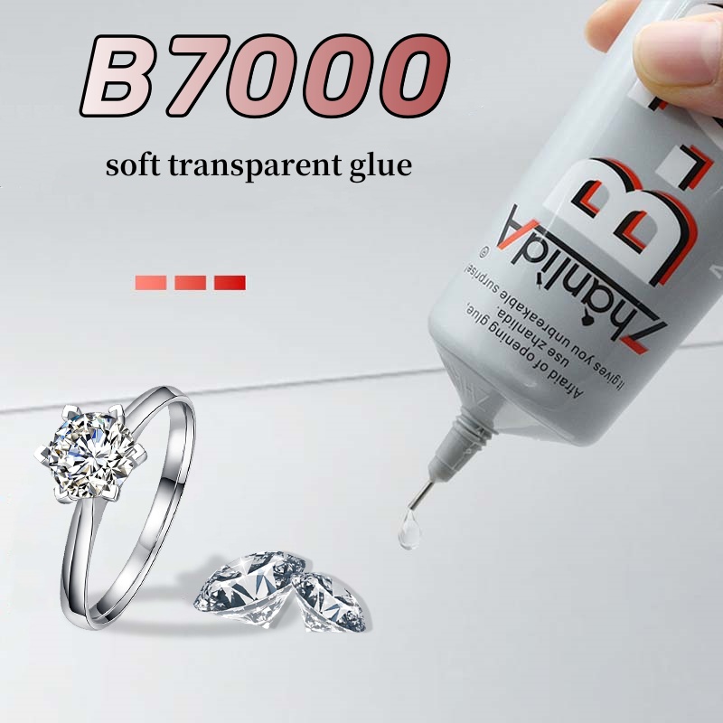 Novo Zhanlida B7000 Cola para Celular Adesiva Transparente Design de Agulha para Reparo de Joias Artesanato em Jade DIY