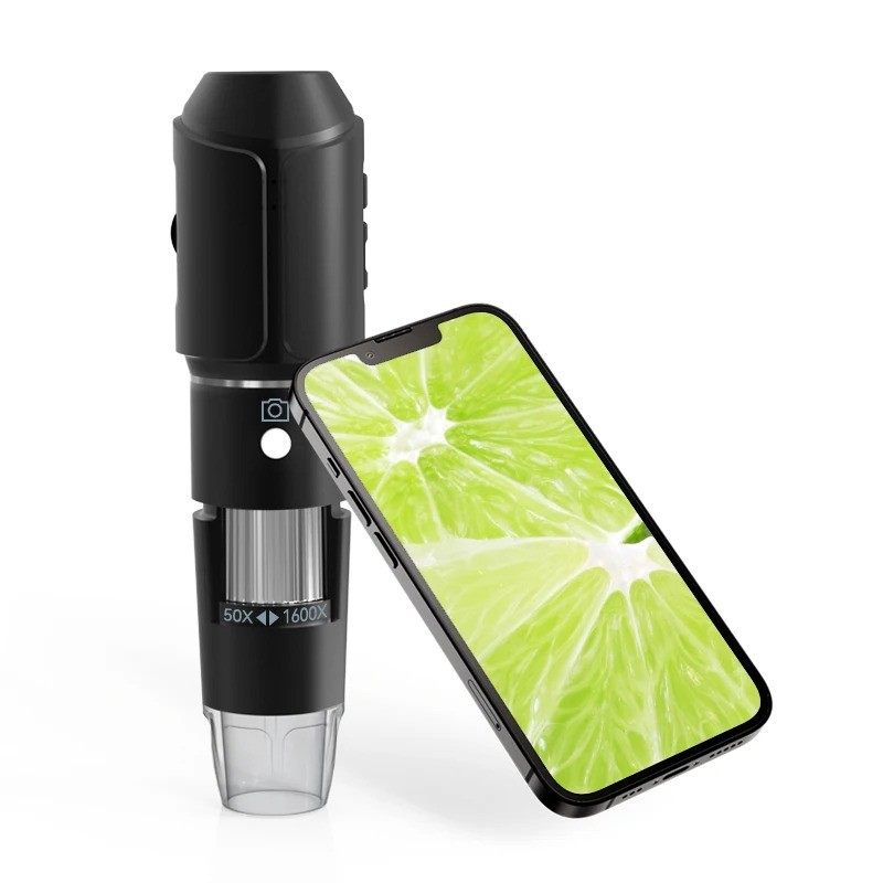 Microscópio Digital Sem Fio 1600X Beleza Lupa Eletrônica Mini Câmera Endoscópio Portátil 8 LED Para IOS Android