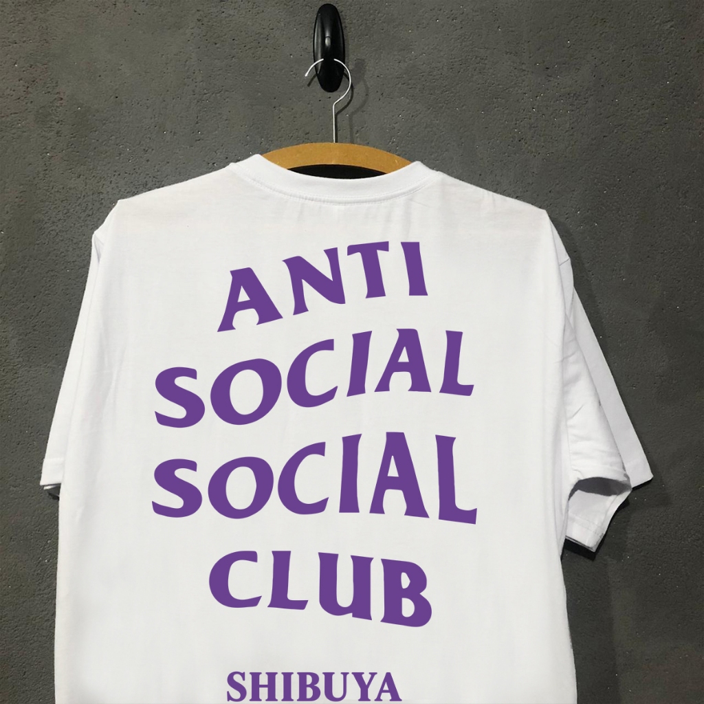 Camiseta ASSC Shibuya Anti Social 100% Algodão Premium clube