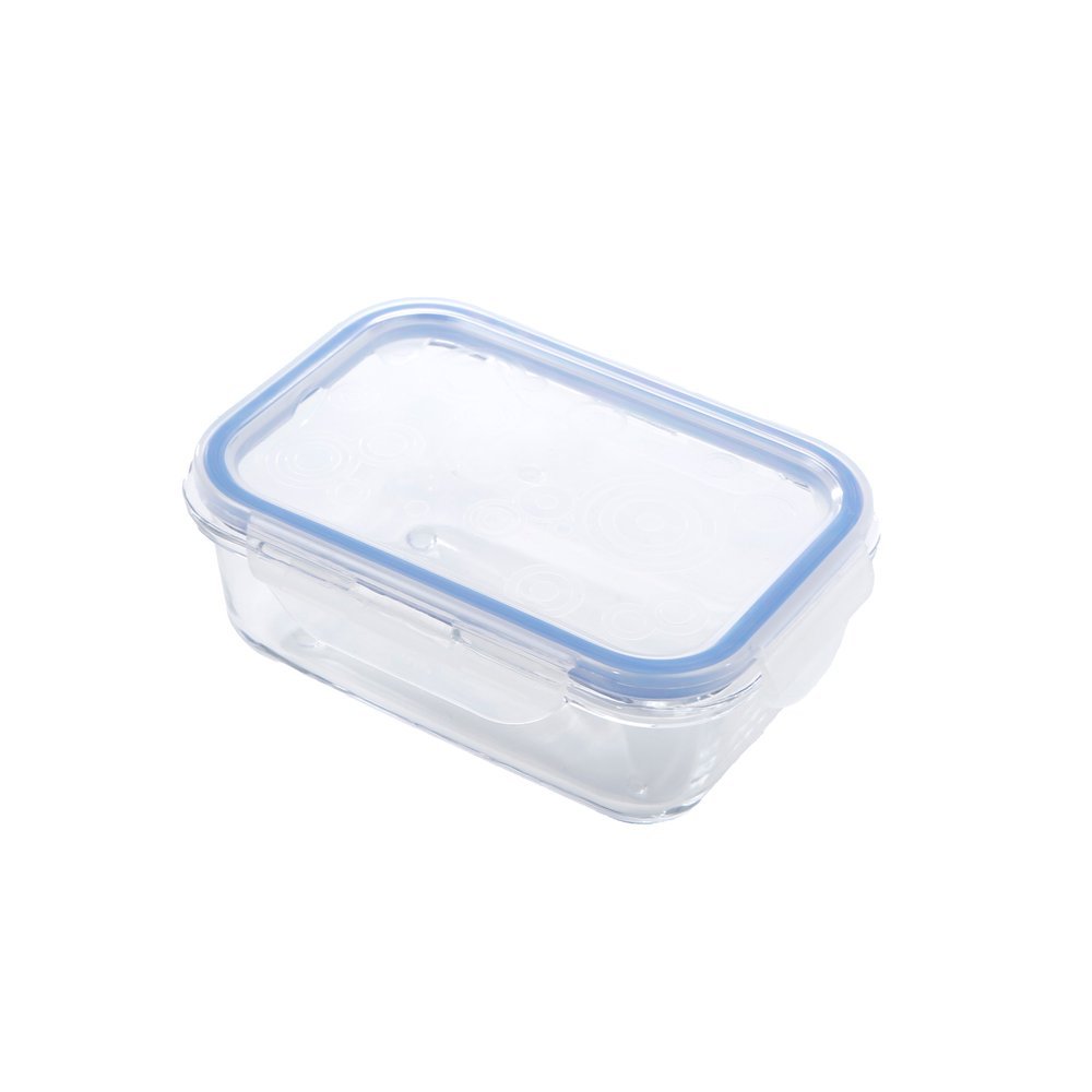 Pote hermético borossilicato retangular tampa Stripes 640ml Lehavi transparente 1 unidade