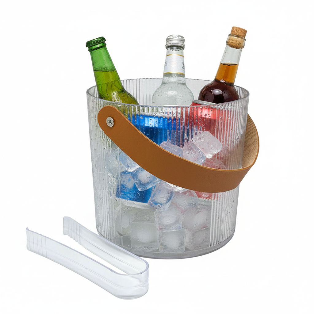 Balde de Gelo Acrílico Modern Stripes 825ml Bebidas Vinhos Mai Home Estiloso