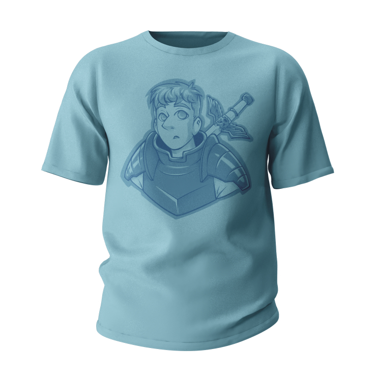 Camiseta Laios Dungeon Meshi Anime Camisa Azul