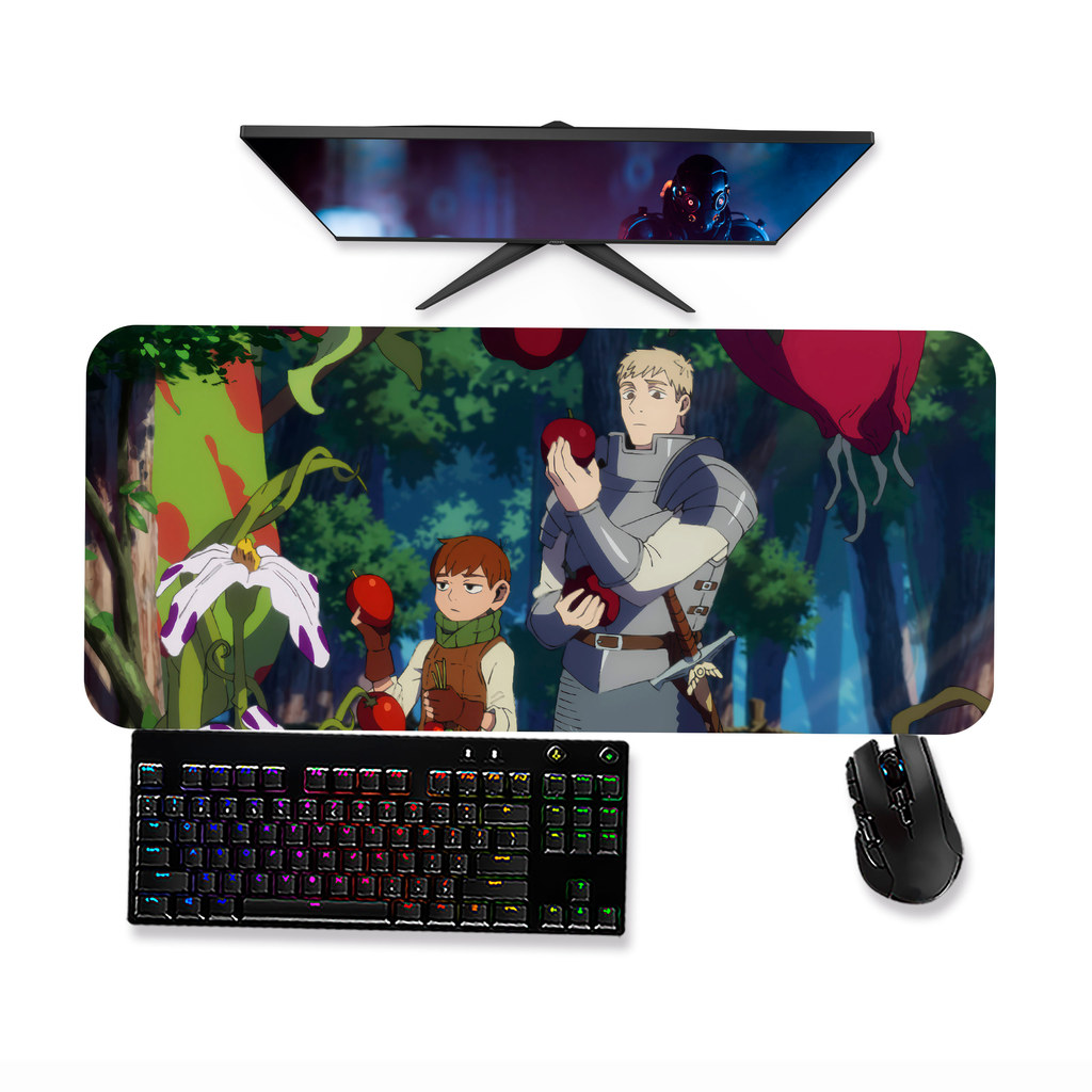 Mouse pad DUNGEON MESHI  DELICIOUS IN DUNGEON LAIOS 2  Mousepad Gamer  Grande 90x40 80x40 60x40 70x30 45x40