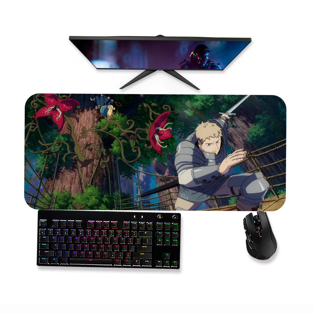 Mouse pad DUNGEON MESHI  DELICIOUS IN DUNGEON LAIOS  Mousepad Gamer  Grande 90x40 80x40 60x40 70x30 45x40
