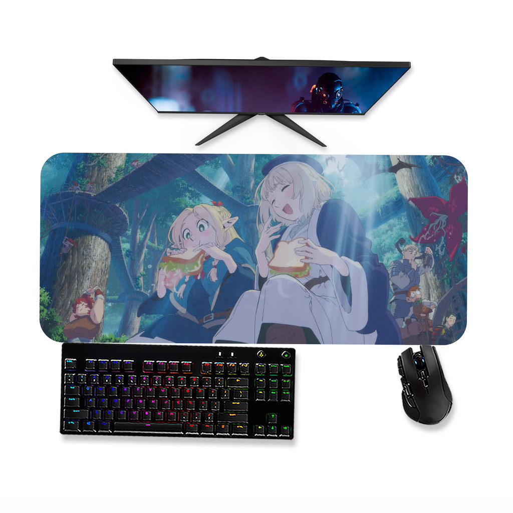 Mouse pad DUNGEON MESHI DELICIOUS IN DUNGEON MARCILLE E LAIOS  4  Mousepad Gamer  Grande 90x40 80x40 60x40 70x30 45x40