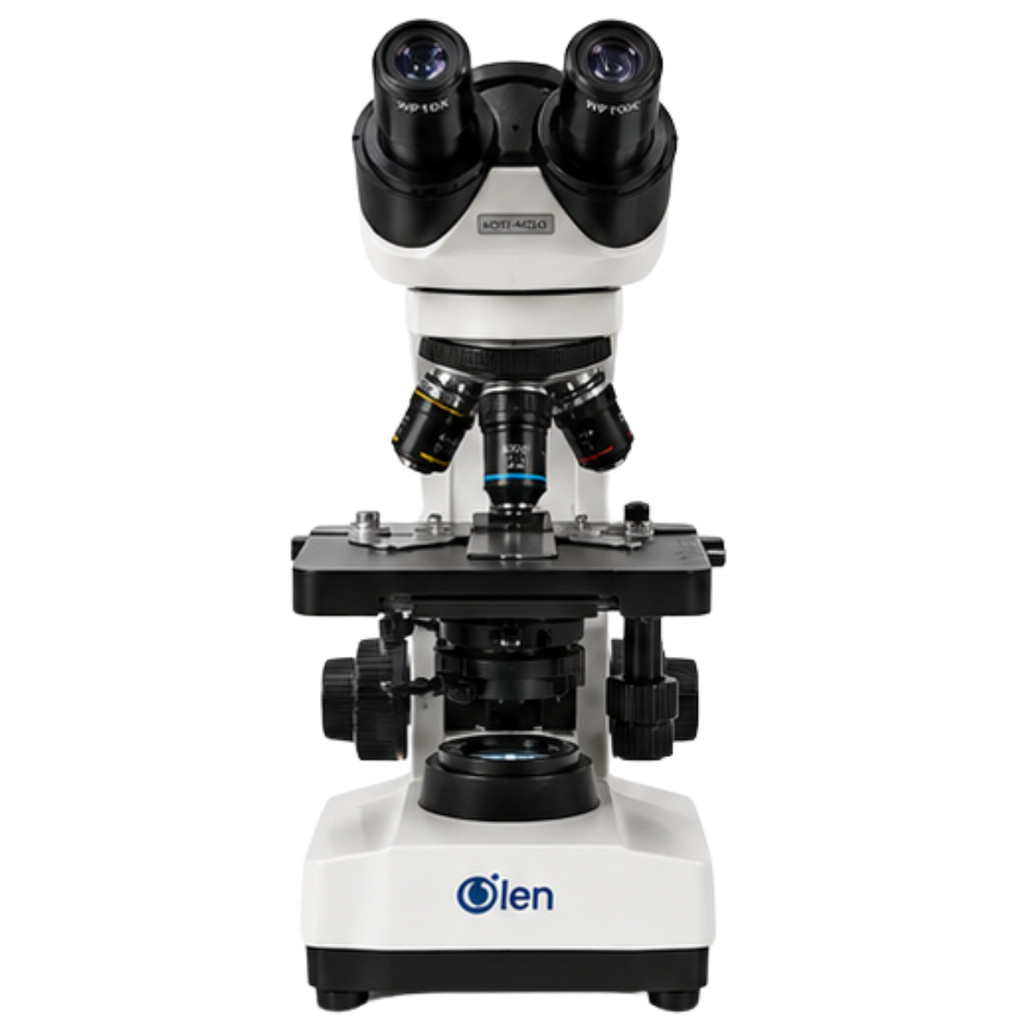 Microscópio Biológico Binocular 40 ~ 1600x com Objetiva Acromática Iluminação LED 3W Bivolt - Olen K55-BA