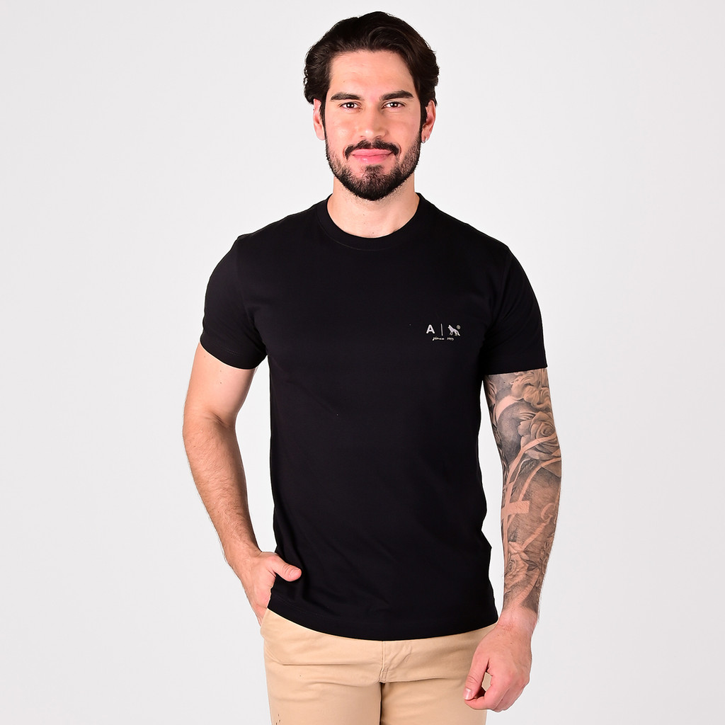 Camiseta Acostamento Basic Logo Preta