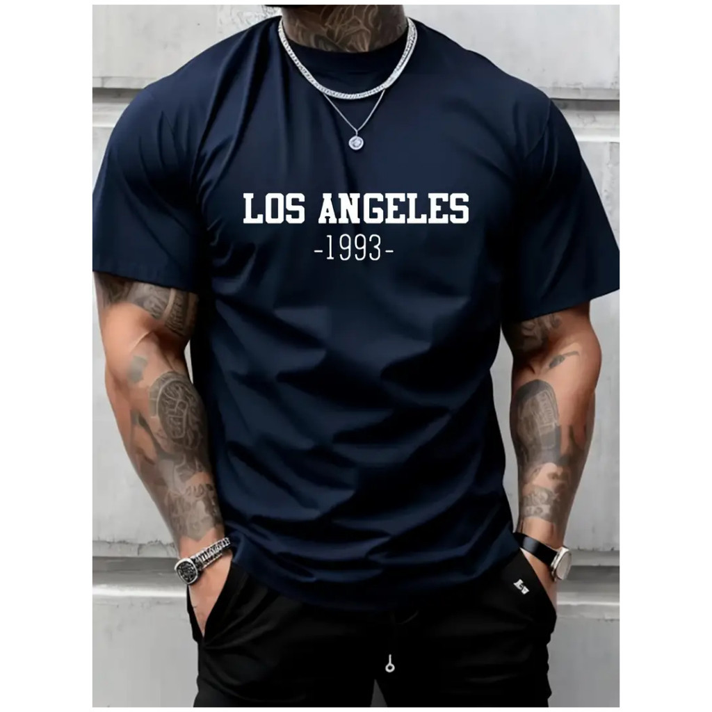 Camiseta Los Angeles 1993 Simples Premium 100% Algodão Basic Streetwear Unissex Masculina