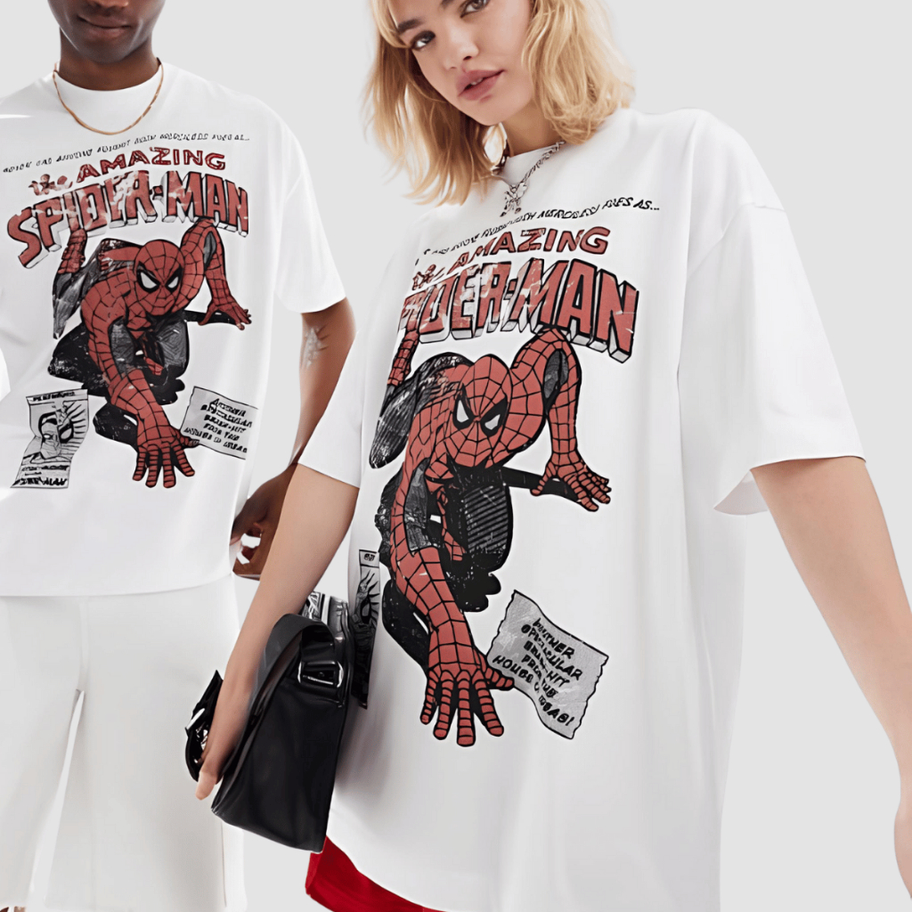 Camiseta Spider-Man Estampada Em Algodão Quadrinhos Retrô Envio Imediato Qualidade Premium