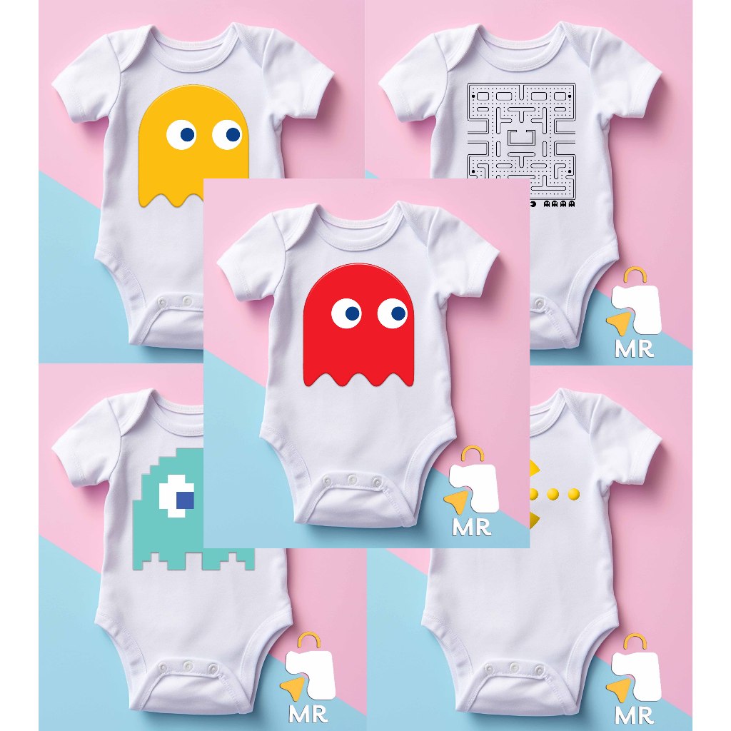 Body infantil PAC MAN | QUALIDADE PREMIUM Presente criativo