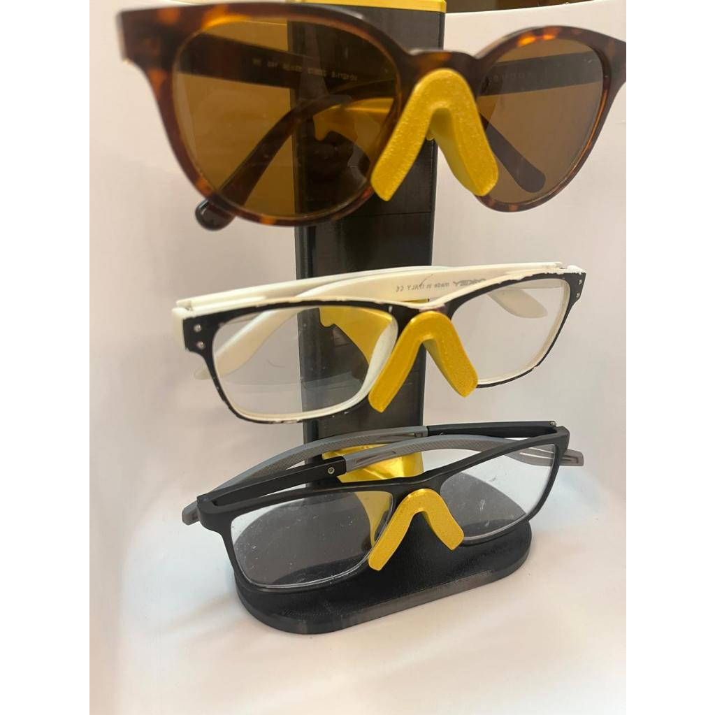 Expositor Porta Oculos Luxury Dourado Organizador Elegante Suporte Premium Decoração Loja e Casa