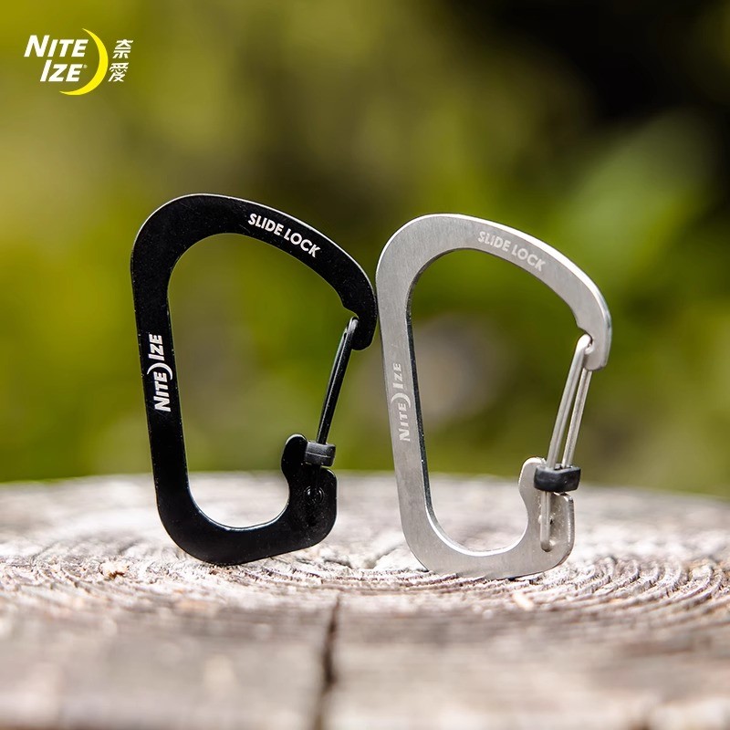 NITEIZE NITEIZE com trava tipo C de Metal para carro ao ar livre chaveiro fivela de ajuste de mosquetão de suspensão ráp