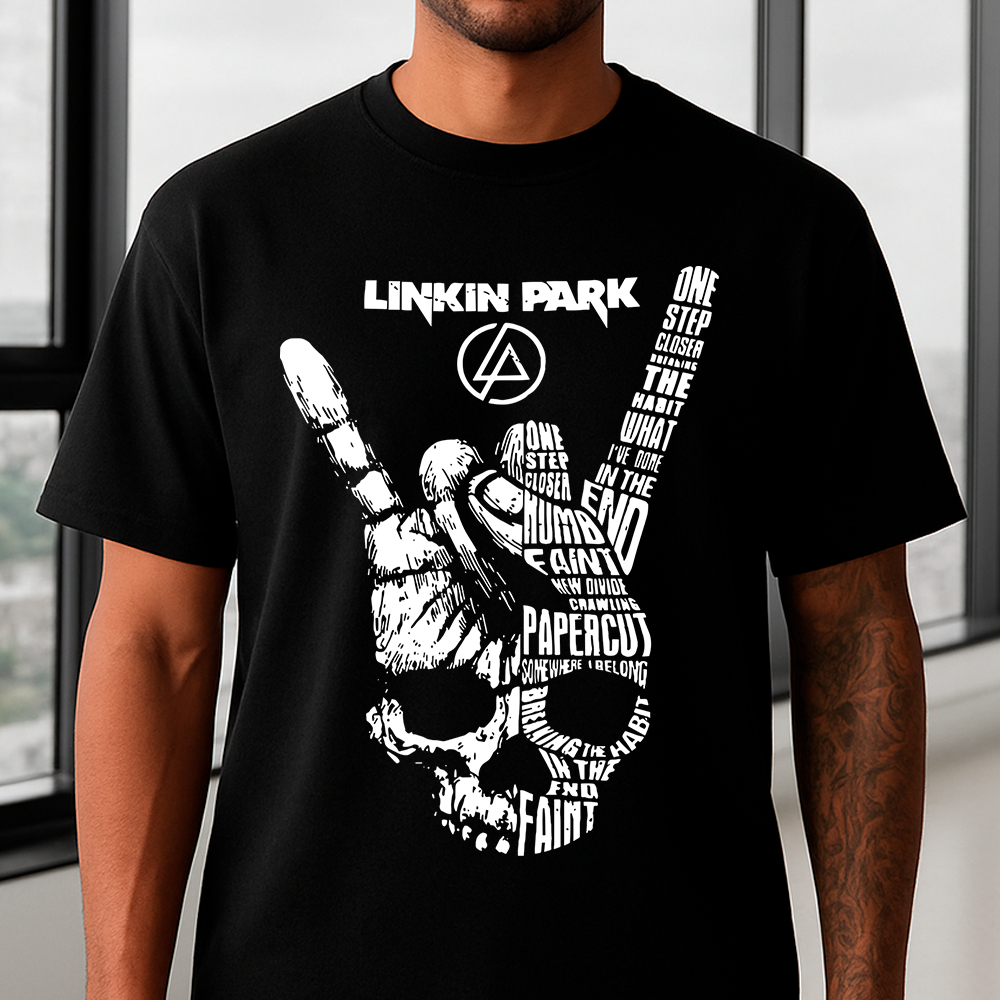 Camisa Camiseta Basica banda rock rap metal linkin park streetwear vintage em algodao Unissex retro