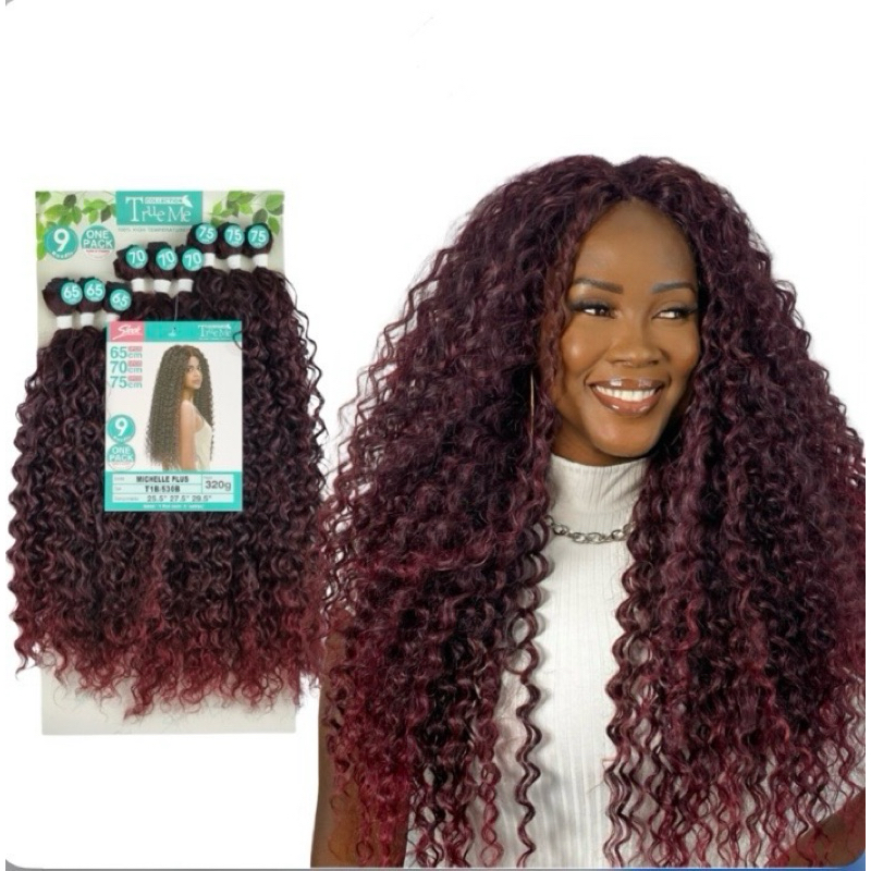 Cabelo Orgânico Cacheado Michelle Plus True Me Sleek 320g 9 Telas