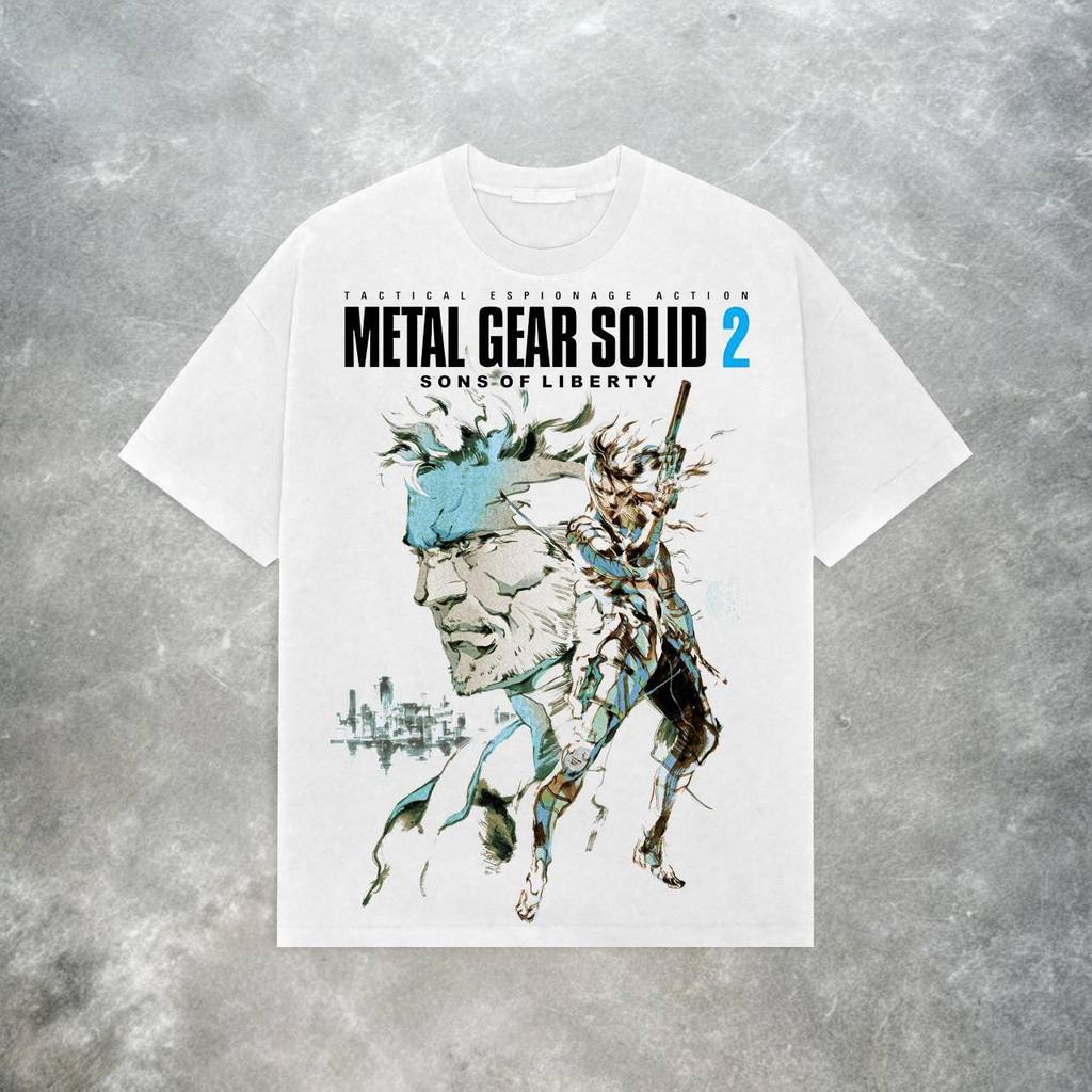 Camiseta Masculina Feminina Estampa Metal Gear Solid 2 Jogo T-shirt Unissex Streetwear Envio Imediato