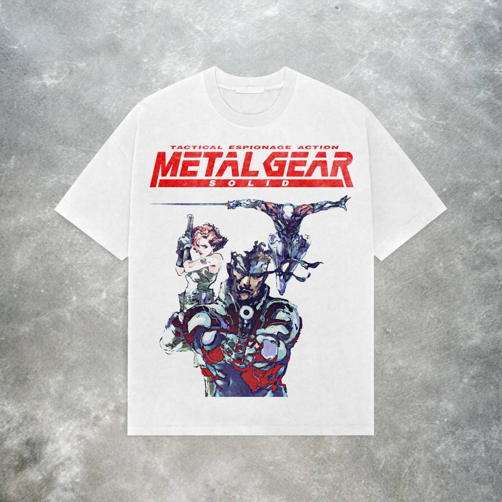 Camiseta Masculina Feminina Estampa Metal Gear Solid Jogo T-shirt Unissex Streetwear Envio Imediato