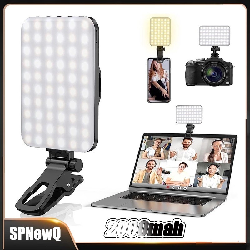 Luz Auxiliar Led Com Clipe Para Celular Macbook iPad Luz De Led Portátil Para Selfie Com Carregamento Laptop Celular