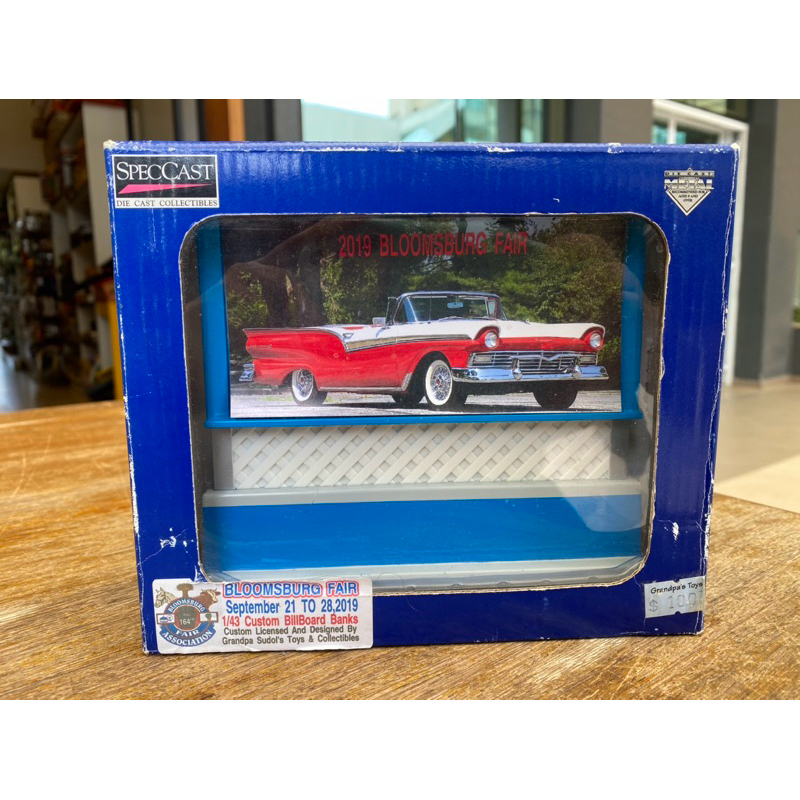 Die Cast Collector Bank Billboard Speccast Blue Bank Vintage