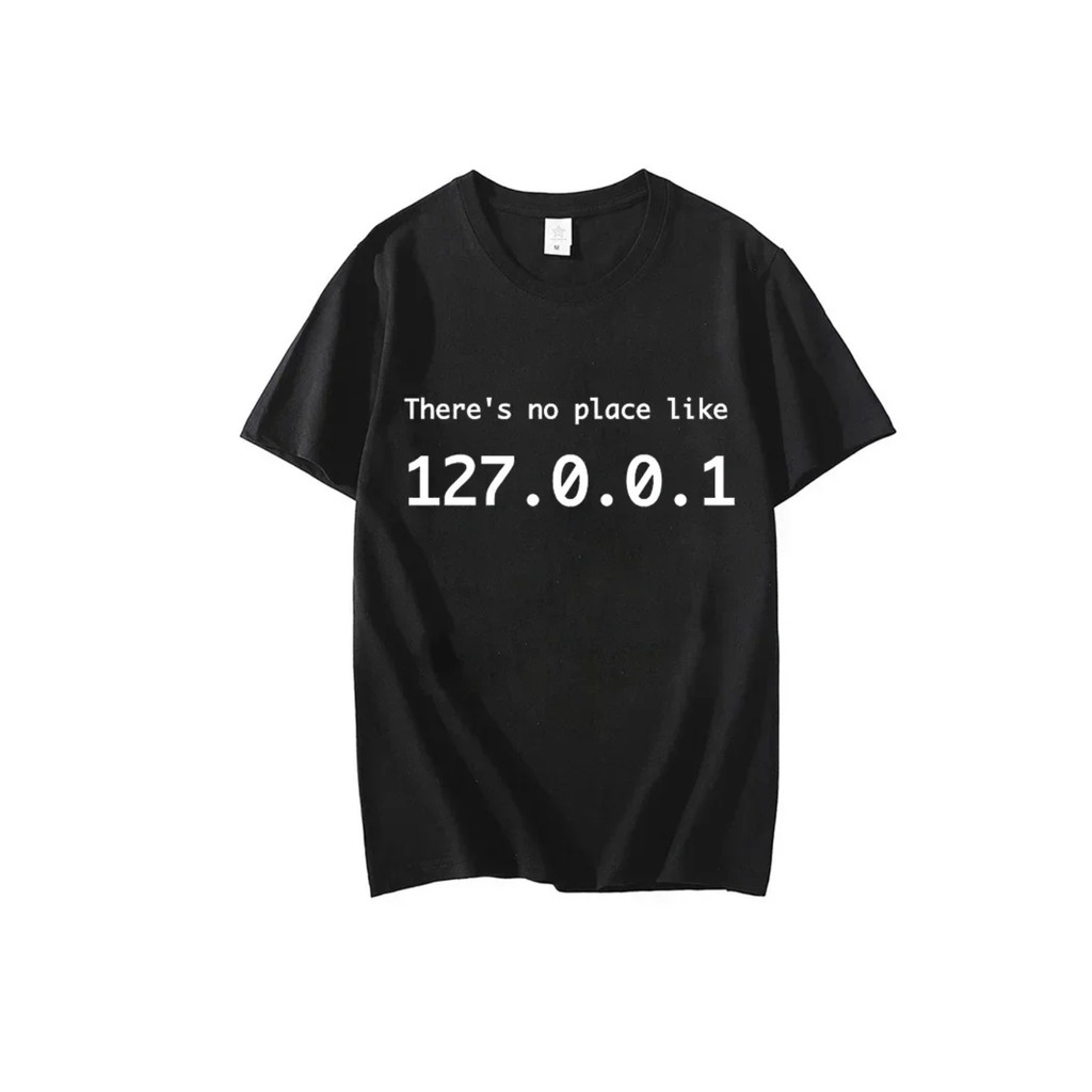 Camiseta 2026 100% Algodão Plus Size IP Address 127 0 0 1 Computer Comedy Programmer Geek Graphic Confortável Divertida