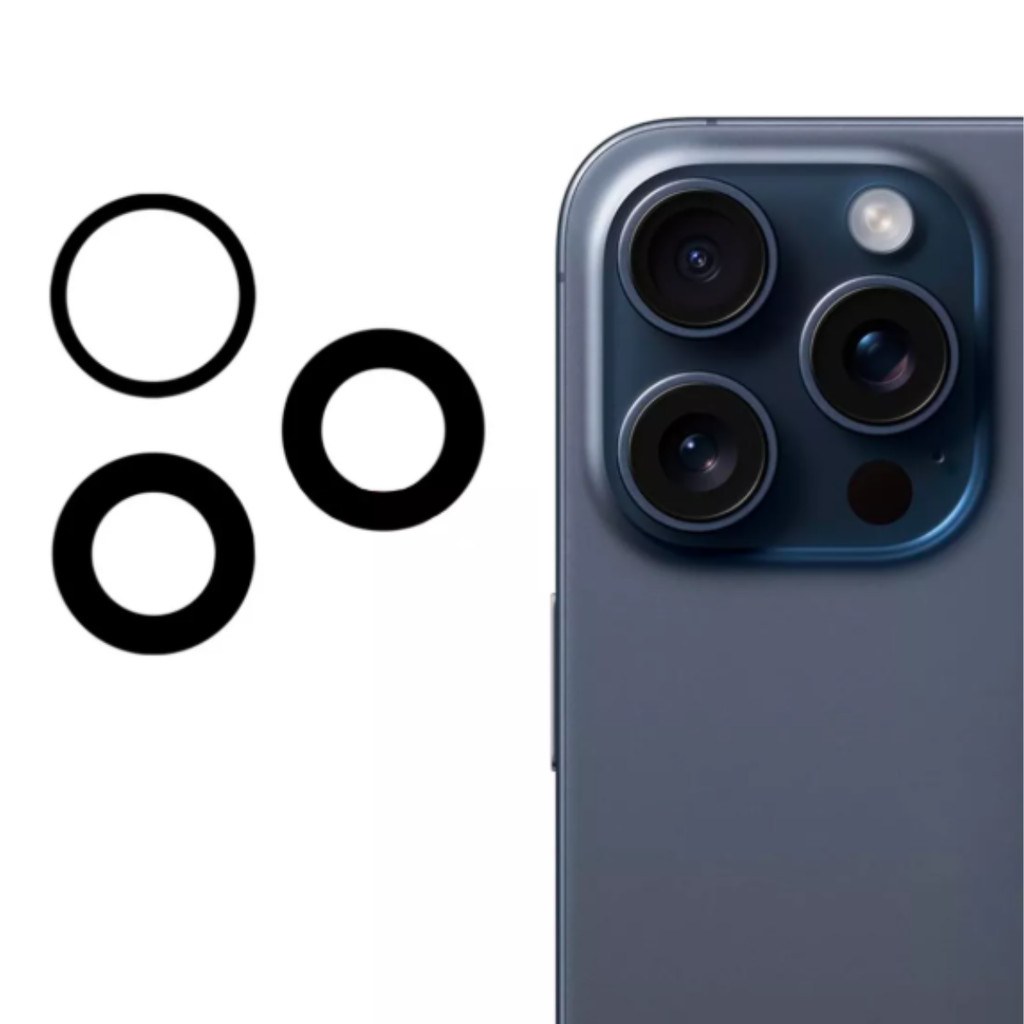 Lentes da Câmera Traseira Para iPhone 15 Pro Max