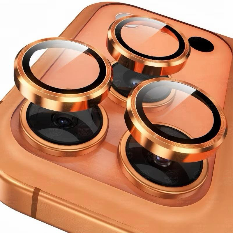 kit 3pcs Pelicúla câmera individual IPhone 17PRO 17PRO MAX (LARANJA)