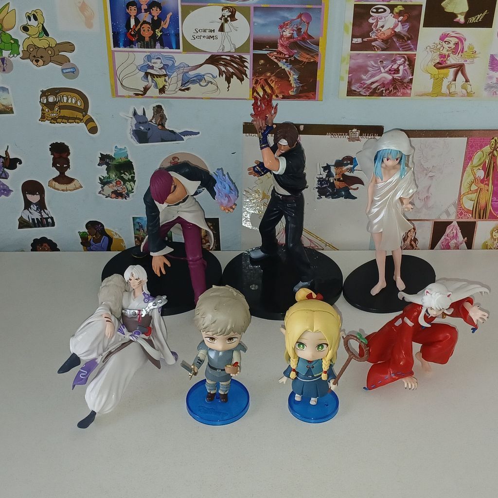 BONECO RIMURU DUNGEON MESHI LAIOS MARCILLE THE KING OF FIGHTERS IORI YAGAMI KYO KUSANAGI INUYASHA SESSHOUMARU ANIME