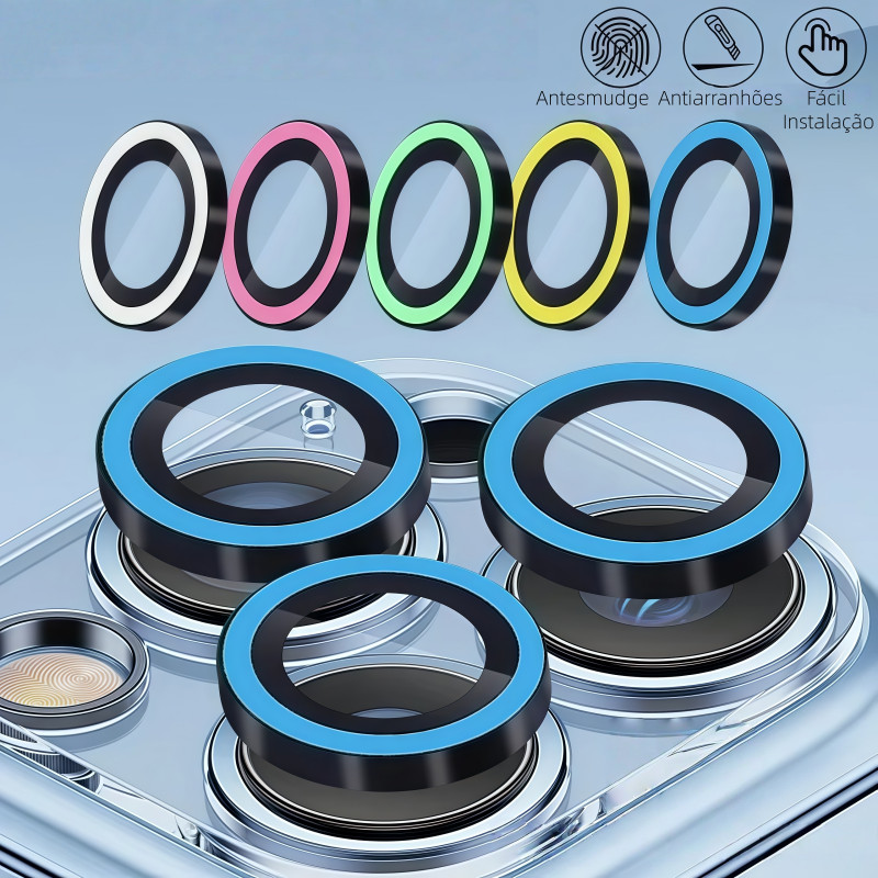 1-3PCS Luminous Protector Película Full Cover Luminosa Fosforescente Lente Para iPhone 17/17 Air/17 Pro Max Câmera Film