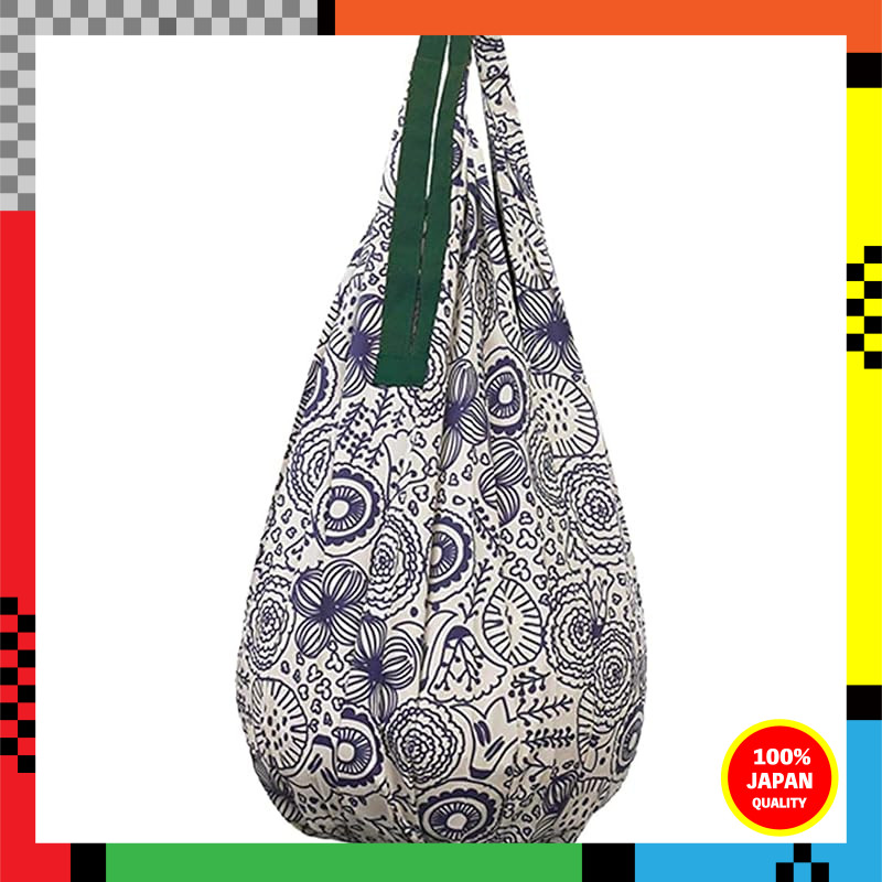 MARNA Shupatto Compact Bag Drop Floral Pattern Foldable Eco Bag Vertical Durable Design