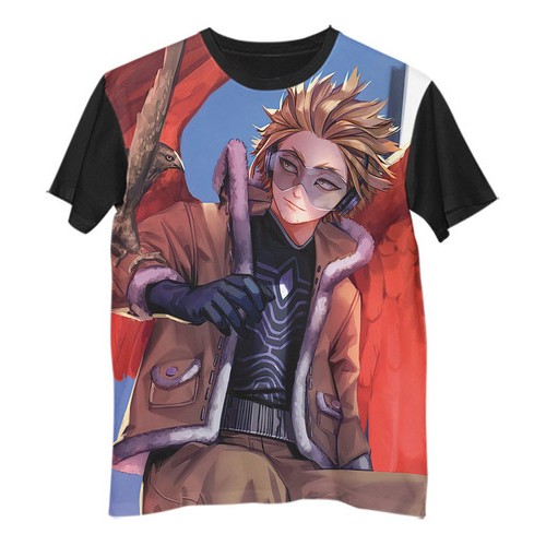 Camisa Camiseta Anime Boku No Hero Hawks Wings Heroi G1288