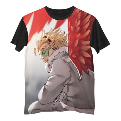 Camisa Camiseta Anime Boku No Hero Hawk Red Wings G1286