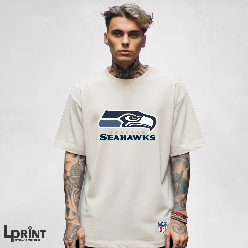 Camiseta Oversized Algodão Futebol Americano NF.L Seattle Sea Hawks