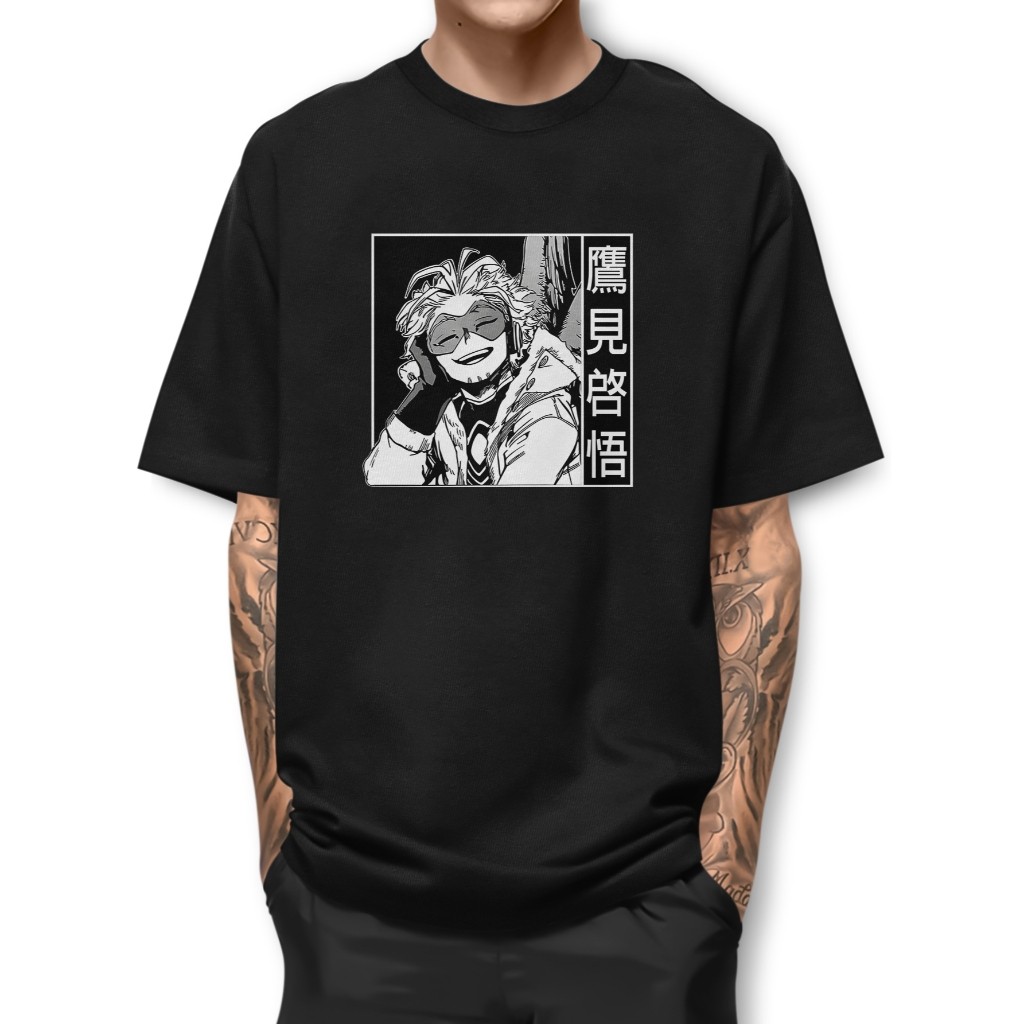Camiseta Estampa Hawks BNHA Blusa Avulsa Unissex Camisa Tecido Algodão