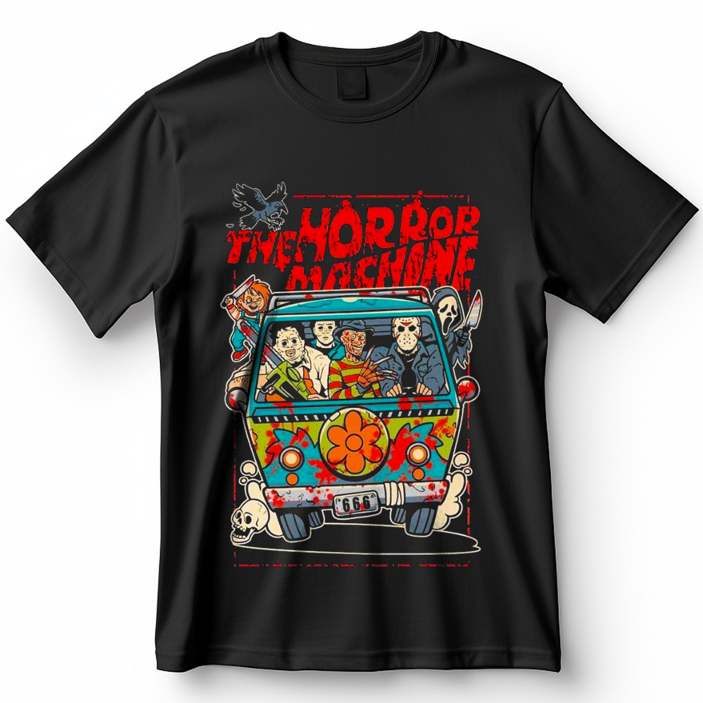 Camiseta The Horror Machine Terror Blusa Camisa 100% Algodão TOP