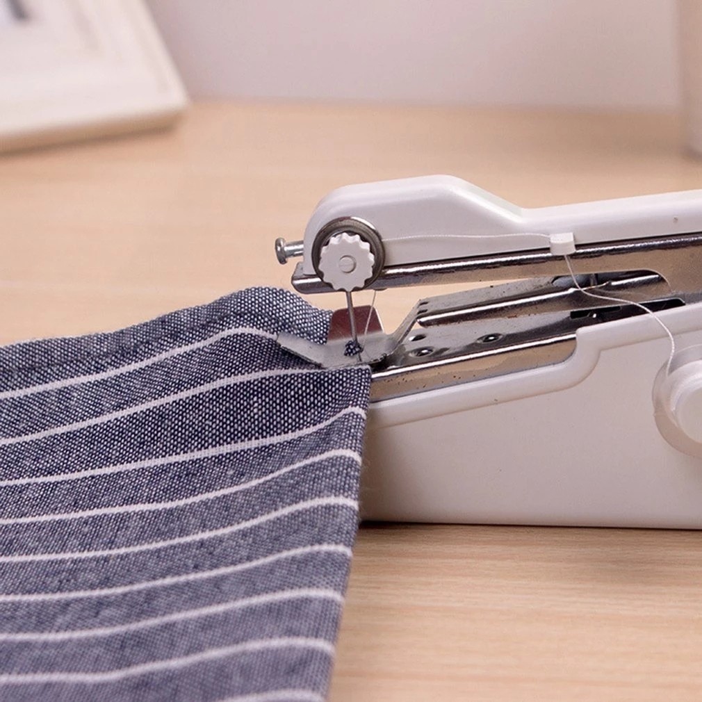 Mini Máquina de Costura, Tecidos, Reparos, Agulha, Linha, Consertos de Roupas, Calça e Camisa
