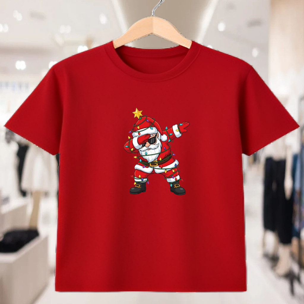 Camiseta Papai Noel Usain Bolt Pose Natal Camiserta 100% Algodão