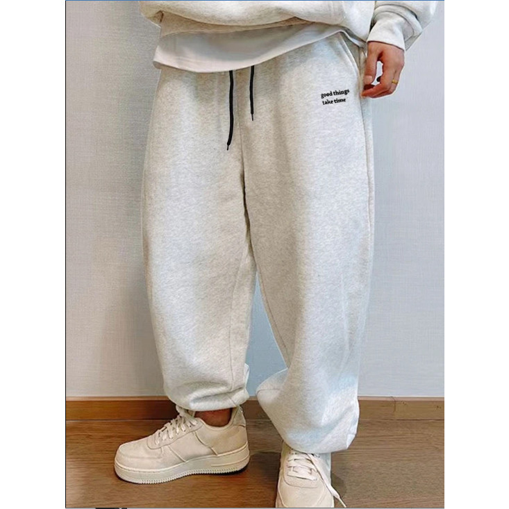 Moletom Calça Urban Style Wide Leg Estampada Premium Confortável Modelo Good Things