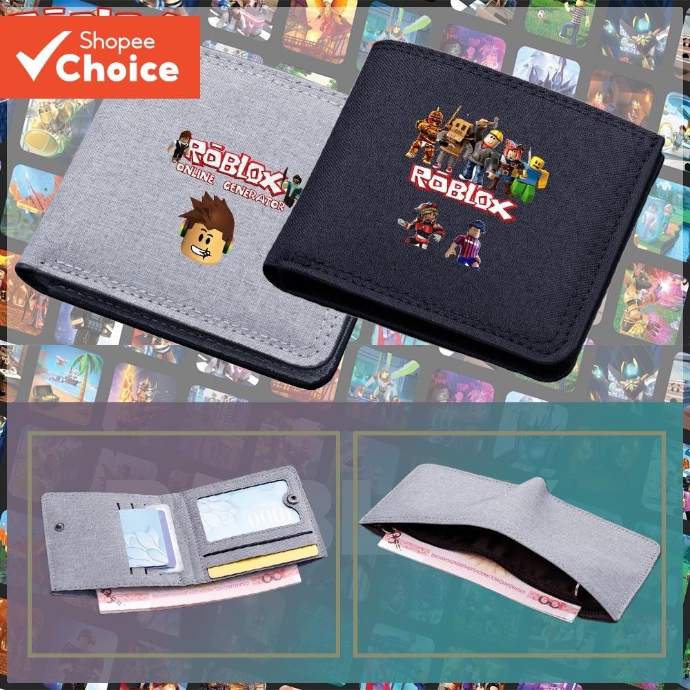 Carteira Bifold Roblox Impressa para Crianças e Adolescente com Porta-Cartões e Zipper